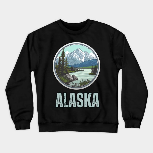 Alaska State USA Crewneck Sweatshirt by Mary_Momerwids